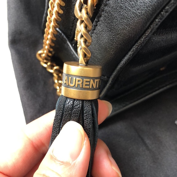 NEW Saint Laurent Lou Mini Mixed Leather Chevron Shoulder Bag - Picture 17 of 17